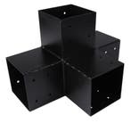 Starx paalverbinder type-X 120x120 mm zwart, Bricolage & Construction