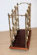 Wijnrek - Verzilverd messing - Wijnfles rek