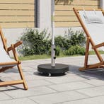 vidaXL Parasolvoet rond 30 kg graniet zwart, Verzenden, Nieuw