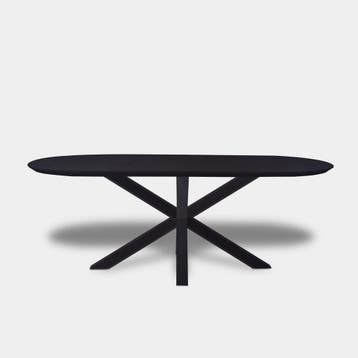 Tafel Plat Ovaal eikenhout  Matrix hout  260x100, Nieuw
