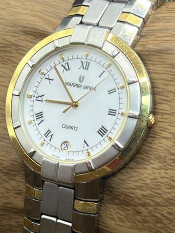 Universal Genève - Two-Tone Dress Watch - 18K Gold Plated, Bijoux, Sacs & Beauté