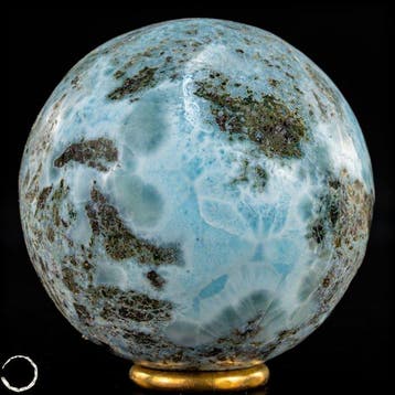 Natuurlijke Larimar-kogel – Zeldzame caribische schoonheid