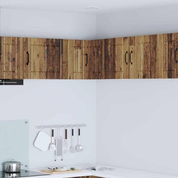 vidaXL Wandhoekkast LUCCA Oud hout 57 x 57 x 40 cm Bewerkt, Huis en Inrichting, Verzenden, Nieuw