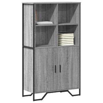 vidaXL Hoge kast 79,5x35,5x137,5 cm bewerkt hout grijs, Verzenden, Nieuw