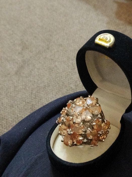 Sans prix de réserve - Bague Argent Citrine - Citrine -, Bijoux, Sacs & Beauté, Bagues