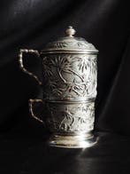 Cafetière - Argent - Tasse à café chinoise en argent, Antiquités & Art