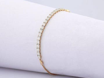 Armband - 14 karaat Geel goud - 2.08ct. tw. Diamant
