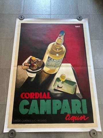 Marcello Nizzoli - CORDIAL CAMPARI (200x140 cm) - Jaren 1920