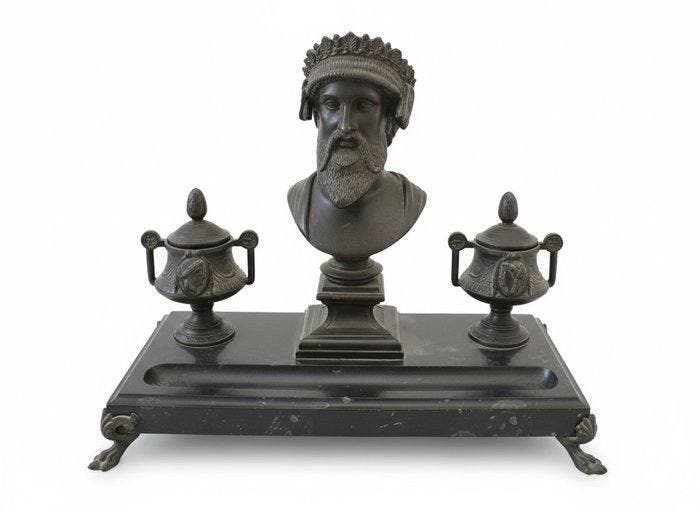 Inktpot - Legering, Marmer, Antiquités & Art, Antiquités | Meubles | Chaises & Canapés