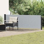vidaXL Uittrekbaar Zijscherm Grijs 300 x 100 cm Polyester, Verzenden