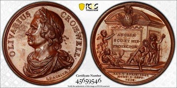 Verenigd Koninkrijk. Oliver Cromwell. Medal 1731 - Jean