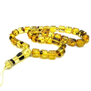 Natuurlijke Baltische amber tesbih rozenkrans 40,61 g hele