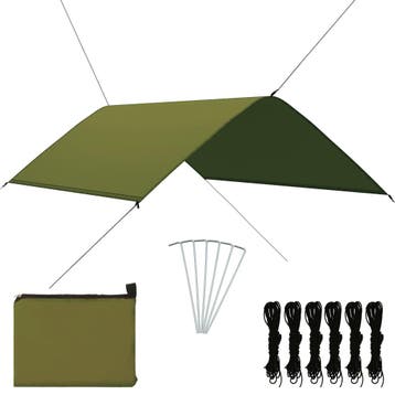 vidaXL Afdekzeil 3x2 m groen, Tuin en Terras, Verzenden, Nieuw