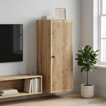 vidaXL Wandkast 33 x 34,5 x 90 cm Bewerkt hout Artisanaal, Verzenden