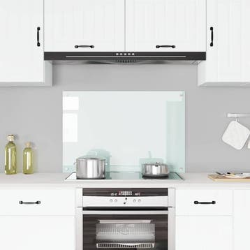 vidaXL Spatscherm keuken 90x60 cm gehard glas melkwit, Verzenden
