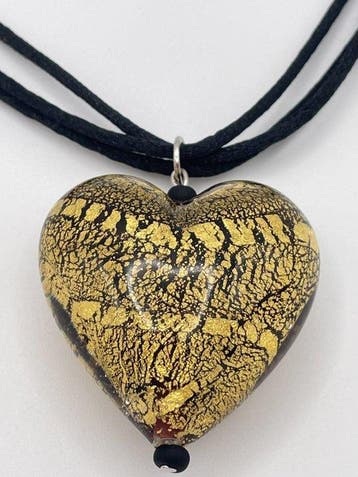 24 karaat - Murano-glas, Geel goud - Ketting met hanger -