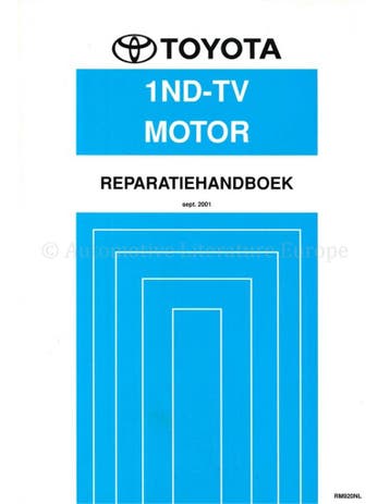 2001 TOYOTA YARIS (VERSO) 1ND-TV MOTOR WERKPLAATSHANDBOEK