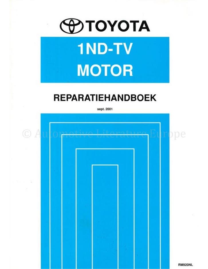 2001 TOYOTA YARIS (VERSO) 1ND-TV MOTOR WERKPLAATSHANDBOEK, Auto diversen, Handleidingen en Instructieboekjes