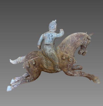 Oud-Chinees, Han-dynastie Terracotta Mingqi ruiter - uit de, Verzamelen