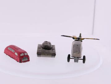 Blikken speelgoed, US-tank M15, Standard-Oil tankwagen en..., Ophalen of Verzenden, Gebruikt
