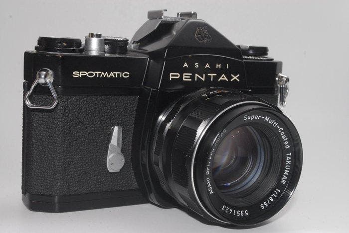 Asahi, Pentax Spotmatic SP black with Super-Multi-Coated, Audio, Tv en Foto, Fotocamera's Analoog