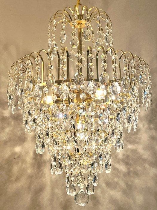 cristallstrass - Kroonluchter - Kristal, Antiquités & Art, Art | Objets design