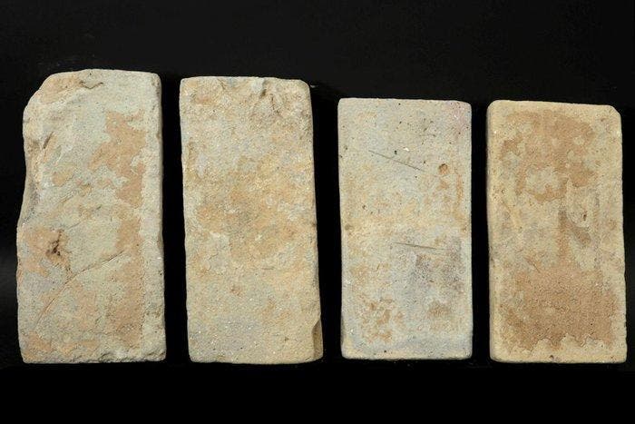 Het oude China, Noordelijke Wei Terracotta-tempelstenen Met, Verzamelen, Mineralen en Fossielen