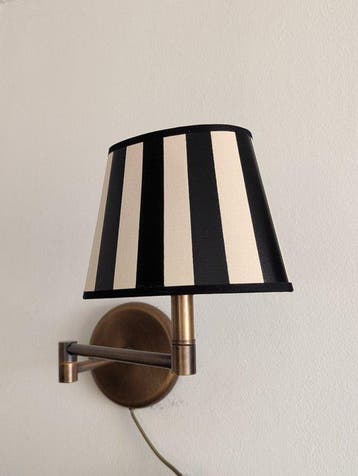 Wandlamp - Gegoten messing, Koud geverfd brons - Swingarm