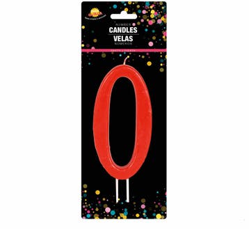Rode Kaars 0 Jaar 12cm, Verzenden, Nieuw