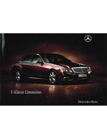 2009 MERCEDES BENZ E-KLASSE SEDAN BROCHURE DUITS, Ophalen of Verzenden