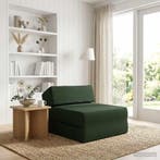 vidaXL Vouwbare Sofa Bed Donkergroen 60 x 70 x 41 cm Stof, Huis en Inrichting, Zetels | Zetels, Verzenden, Nieuw