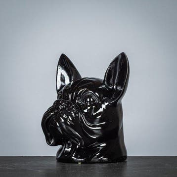 Figuur - Decoratieve Buldog kop - polystone