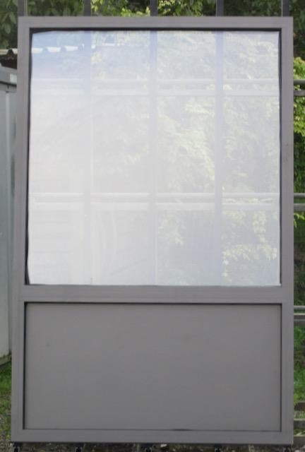 aluminium raam , chassis ,venster 136 x 209 kwartsgrijs, Bricolage & Construction, Châssis & Portes coulissantes, Enlèvement ou Envoi