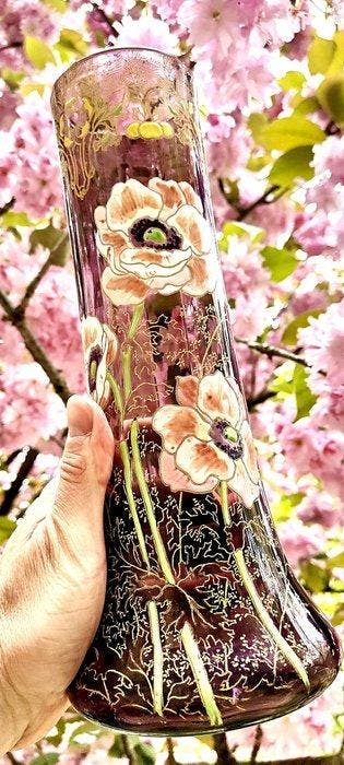 LEGRAS (1839-1916) - Vaas - Zeldzame grote vaas met een, Antiek en Kunst, Antiek | Glaswerk en Kristal