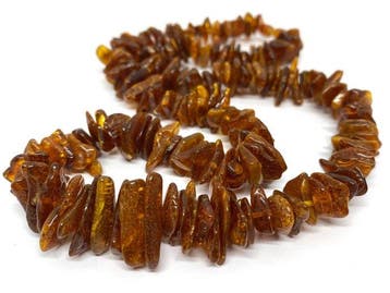 Robuuste Baltische barnsteen ketting 61 g - Imperial Cognac
