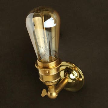 Wandlamp Kingston Messing E27, Verzenden