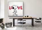 EMIR BERCUTTE - SNOOPY STREET ART LOVE 10 - Toile L, Antiek en Kunst
