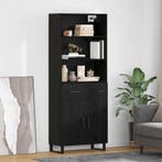 vidaXL Highboard 2 pcs Zwart Eiken 69,5 x 34 x 180 cm, Verzenden, Nieuw