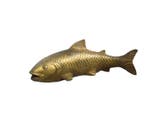Beeld, Vintage Carp Fish 26.5cm - 10 cm - Messing