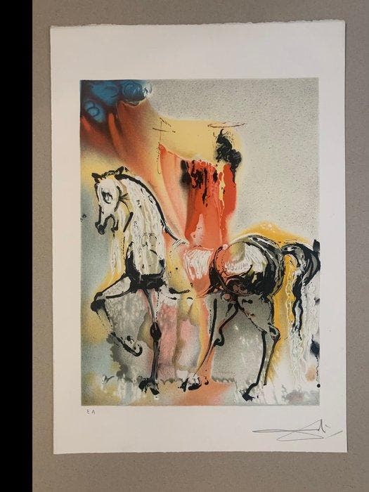 Salvador Dali (1904-1989) - Chevalier chrétien - Série des, Antiquités & Art, Antiquités | Autres Antiquités