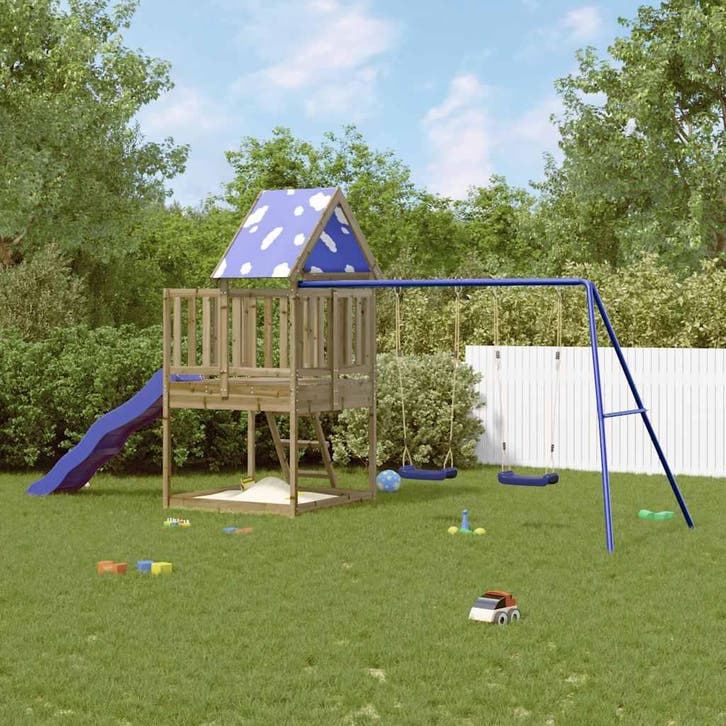 vidaXL Speelhuis geïmpregneerd grenenhout, Enfants & Bébés, Jouets | Extérieur | Aires de jeux, Envoi