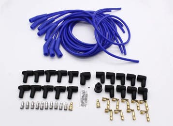 8.5mm Spark Plug Wire Set V8 - 45 degree boots blue, Auto-onderdelen, Ophalen of Verzenden, Nieuw