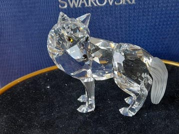 Swarovski - Beeldje - Wolf - 207549 - Kristal, Antiek en Kunst