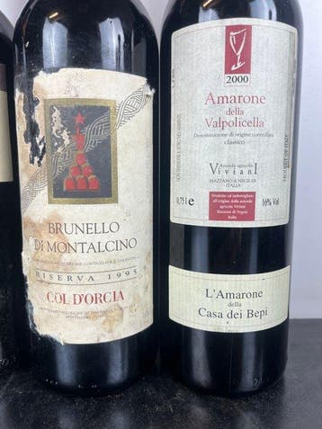 2004 Musella, 2000 Trabucchi, 1989 Dievole, Caparzo, 1995, Verzamelen, Nieuw