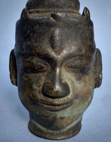 sculptuur, Mukhaliga aiva con liga apicale, India,