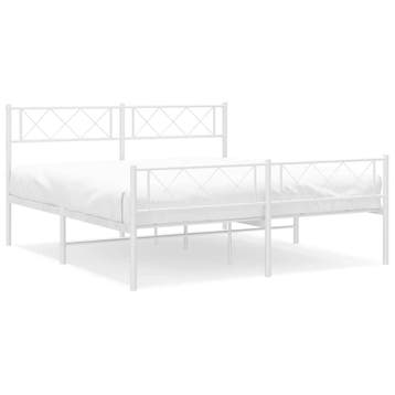 Wit Metalen Bed 120x200 | Tweede kansje | OP = OP (bedframe), Verzenden, Wit, Zo goed als nieuw, Twijfelaar