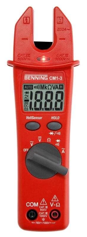 Benning CM 1-3 Digitale Stroomtang-Multimeter 200A, Verzenden