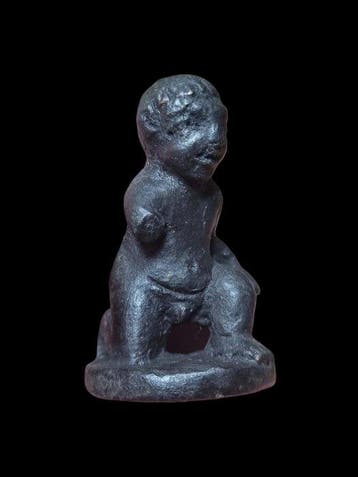 Oud-Romeins Brons Eros Figure (Part of Legion Oil Lamp)