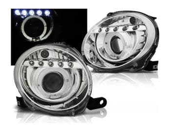 LED koplamp units, geschikt voor FIAT 500 – Chrome, Verzenden, Nieuw, Fiat