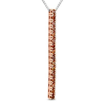 Hanger - 14 karaat Roségoud, Witgoud - 0.19ct. tw. Orange